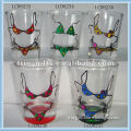 Clear shot glass with bikini glitter